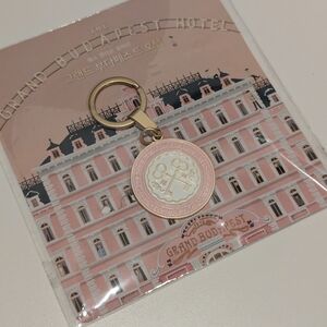 Grand Budapest Hotel Keychain - Gold and Pink